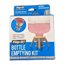 NIB Flip-It Bottle Emptying Kit Reusable and Dishwasher Safe Get Every Drop