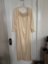 Vintage Nightgown Nylon Lace Sweep Rare Enkalure by ENKA Yellow NOS NWT