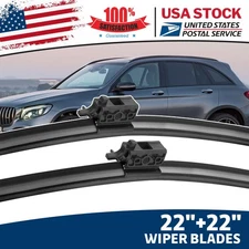Windshield Wiper Blades For Mercedes-Benz C350e 16-18 22in 22in  2PCS Top Lock