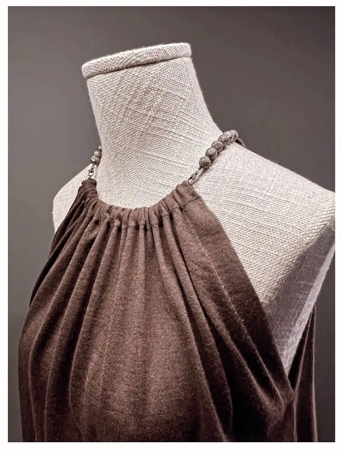 Top Halter Brunello Cucinelli Marrón Cachemira y Seda -Talla M Nuevo con Etiquetas Foto 2 de 4