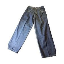 Vintage Platinum FUBU Fat Albert Carpenter Jeans Dark Wash Baggy Denim Men 34x31