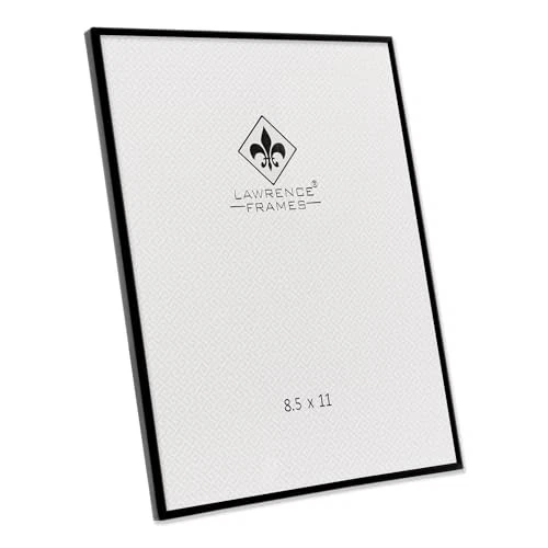 Contemporary Black Metal 8.5x11 Picture Frame Vertical Horizontal Display - Imagem 3 de 4