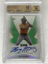 2013 Leaf Metal Draft Prismatic Green Billy McKinney Beckett 10 Numbered 8/10