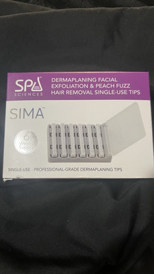 Spa Sciences SIMA Dermaplaning Tips for Exfoliation & Hair Removal, Single-Use