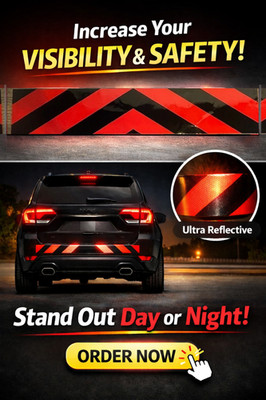 3M 680CR Reflective Red/Black Chevron Safety Decal