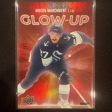 2025-26 Upper Deck Series 2 Red Glow-Up GU-27 MASON MARCHMENT Seattle Kraken/199