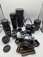 Minolta XD1 11 With Assorted Lenses Vivitar Mamiya/Sekor Soligor PARTS ONLY