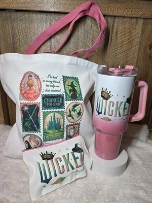 Wickedly Awesome 40oz Stainless Tumbler & Tote 3 Piece Set, Custom Crafted