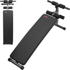 Adjustable Decline Sit Up Bench Exercise with Handles 500-1000lb for Home Gym