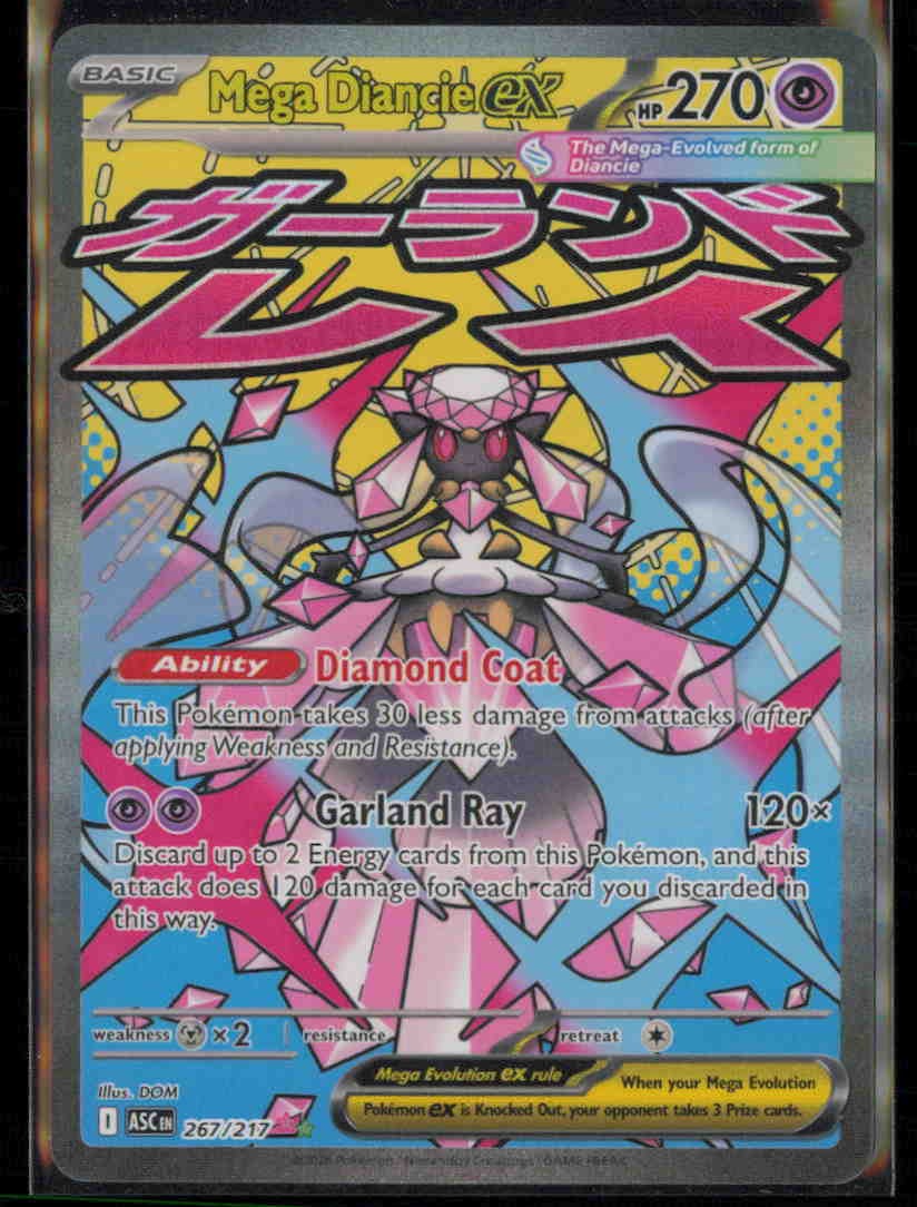 Mega Diancie ex 267/217 ASC Ascended Heroes Pokemon Holo Near Mint