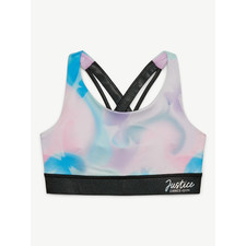 NEW Justice Butterfly Strappy Back Sports Bra Girls XS 5/6 Activewear Dance Gym