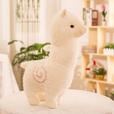 Llama Plush Toy Soft Fur Alpaca Stuffed Animal Doll Home Decor Birthday 28cm
