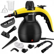 Handheld Steam Cleaner, 221&deg;F Steamer with 10 Accessories & Safety Lock bla