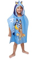 Jay Franco Bluey Piggyback Bath/Pool/Beach Hooded Poncho - Super Soft Absor...