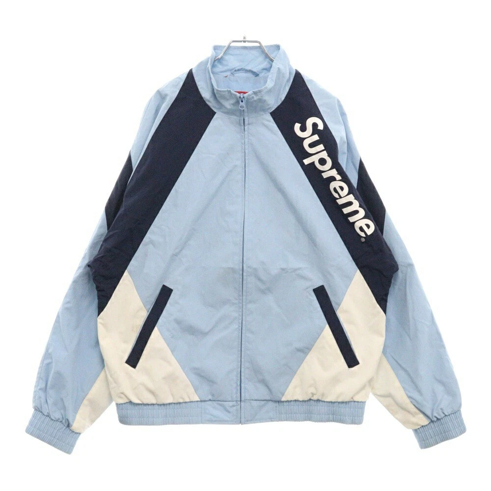 Veste de survêtement lambrissée nylon bleu Supreme taille M 20Ss FkT17