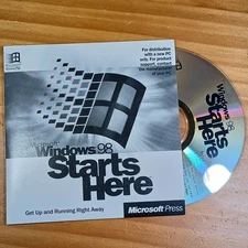 Vintage Microsoft Windows 98 Start Here Software Installation Disc