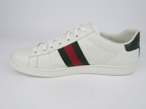 Gucci Ace Sneakers – White Leather / Green-Red Web – EU 39 UK 6 US 9 - Imagen 8 de 11