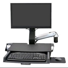 Ergotron 45-260-026 StyleView Sit Stand Combo Arm w/ Worksurface