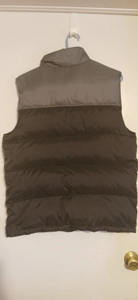 Sleeveless Athletech Black/GrayPuffer Vest Size Full Zip Medium M Polyester Nylo - Image 2 of 4