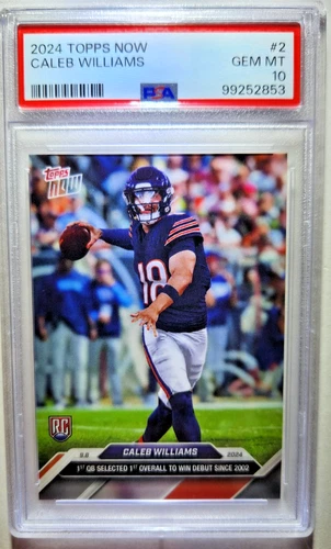 2024 Topps Now - Caleb Williams #2 Chicago Bears Rookie PSA 10 Gem Mint RC