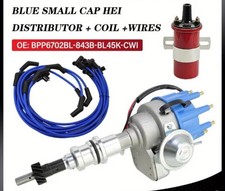 Ford 289 302 Blue Small Cap Hei Distributor  Coil 8.5mm Usa Plug Wires