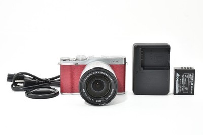 FUJIFILM X-A1 RED + SUPER EBC  XC 16-50mm Lens [Excellent+5] From JAPAN #3003