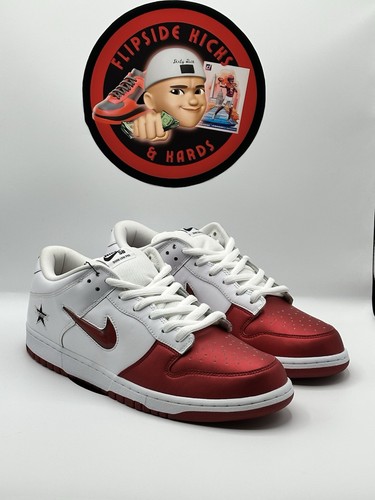 Nike SB Dunk Low Supreme Jewel Swoosh Red - Men’s Size 12