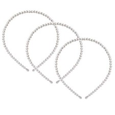 3 PCS Fashion Pearl Headbands White Faux Rhinestones Wedding Hair Accessory