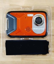 Waterproof Digital Video Camera / Action Camcorder - Red  Carbon Fiber Look