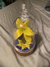 Tangled Rapunzel Tokyo Japan Disney Magic Flower Light Up Decor Dome Statue