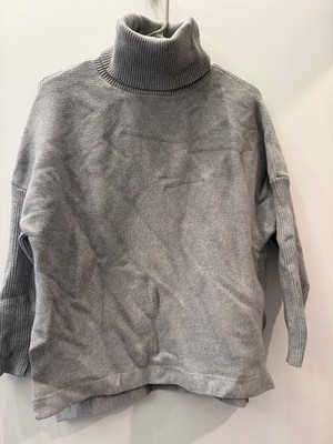 STYLISH! Lillusory SMALL Women s Ribbed Turtle Neck Sweater in Gray