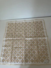 Vintage Brand New  Michel Klein Paris 100%  COTTON square scarf, 19"x19" Japan