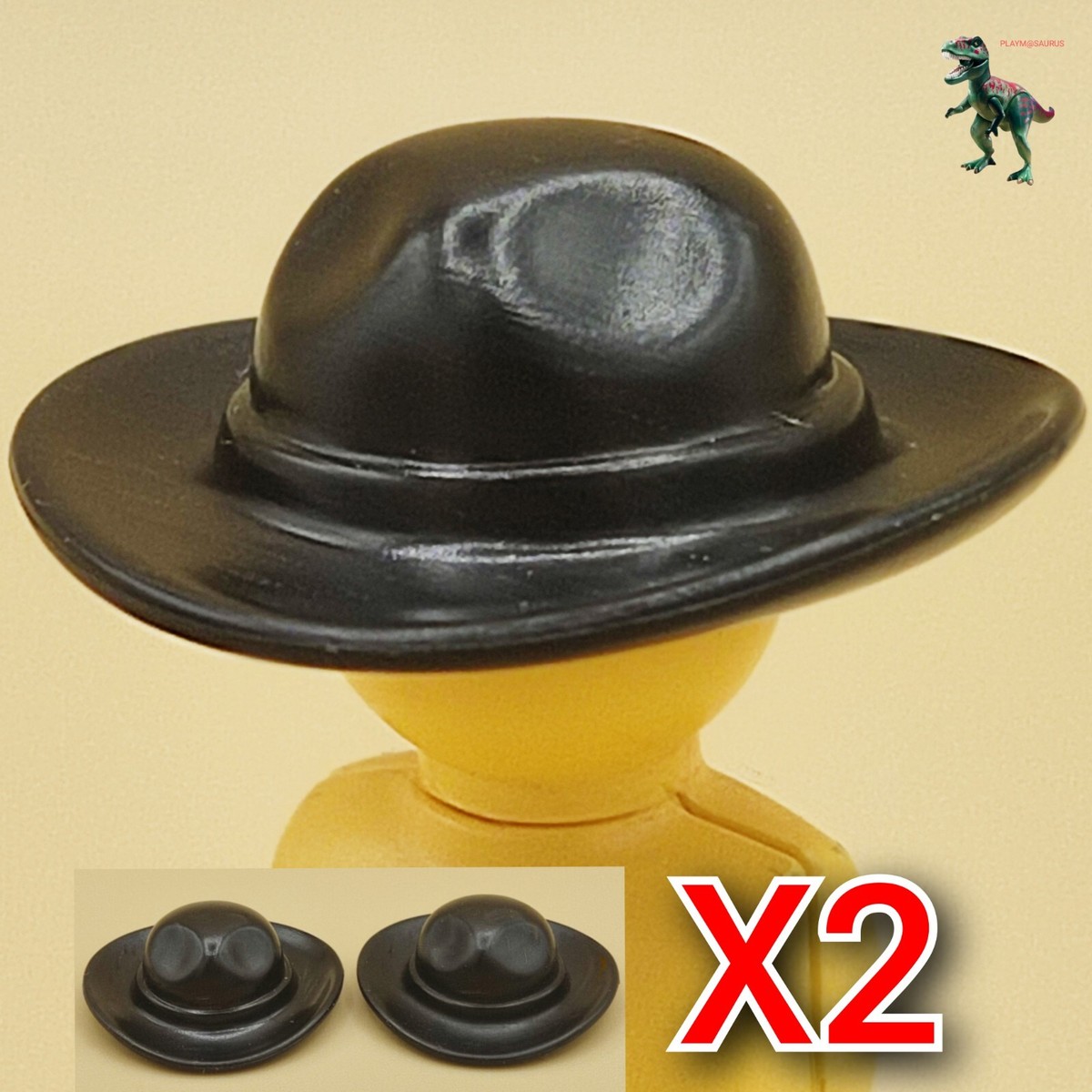 X2 Playmobil sombrero negro-bandido oeste-vaquero 3383-forajido
