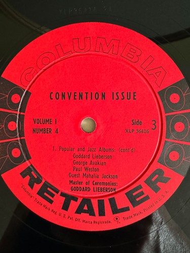 Rare Convention Issue Columbia Records Vinyl LP 1955 Mahalia Jackson Satchmo + - Picture 10 of 12
