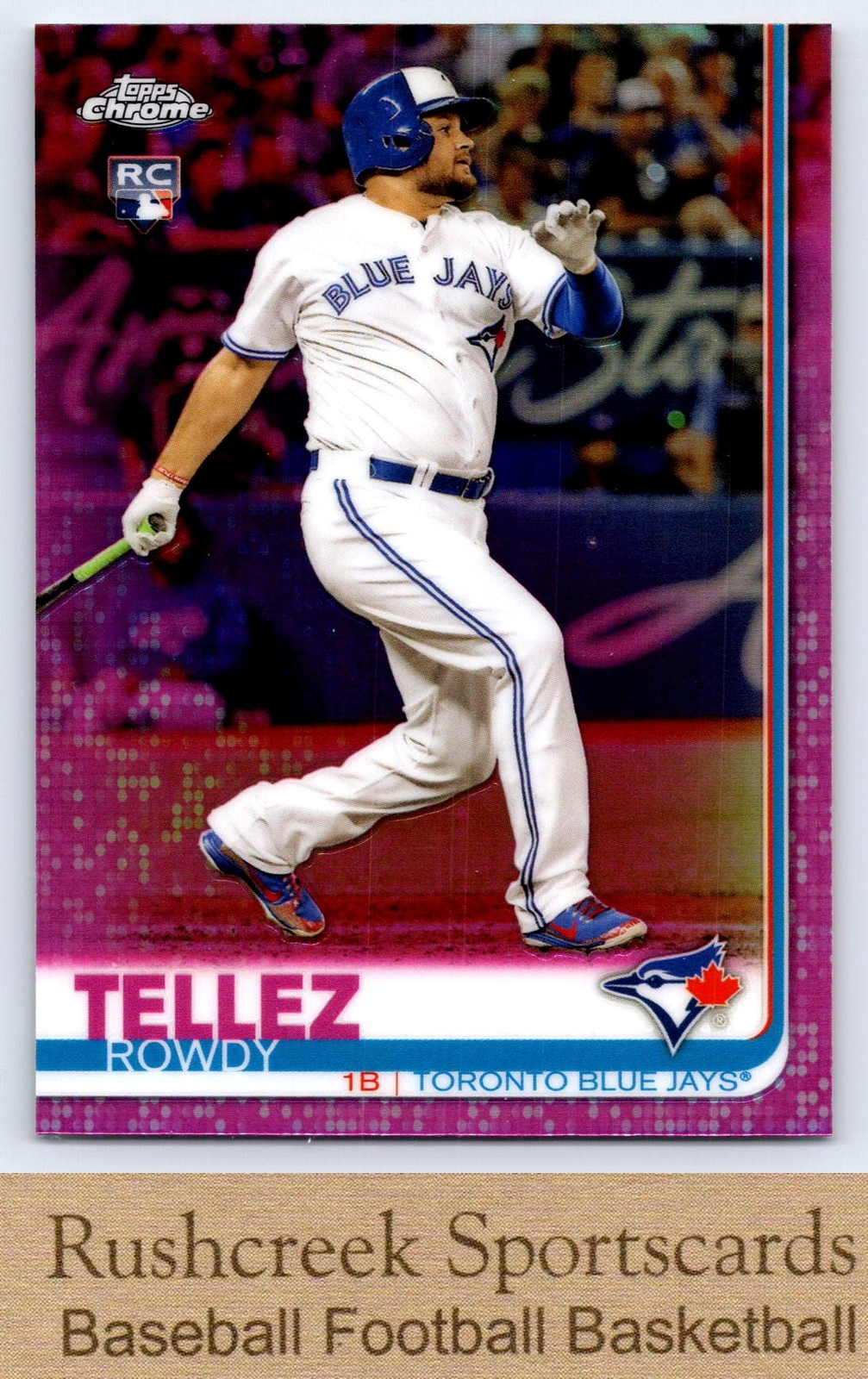 2019 Topps Chrome #2 Rowdy Tellez RC Rookie Pink Refractor