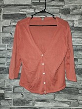 J Jill Coral Open Cascading Cardigan Sweater Size Medium Petite