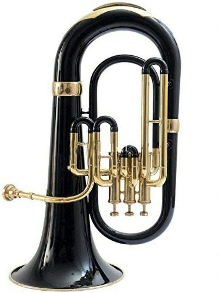 Euphonium 3 Valve Brass Made Bb Pitch with Hard Case & Mouthpiece Black Colour eBay