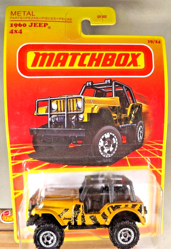 2020 Matchbox Retro Series 19/24 1960 JEEP 4x4 Dark Yellow w/Chrome Ring Gear Sp