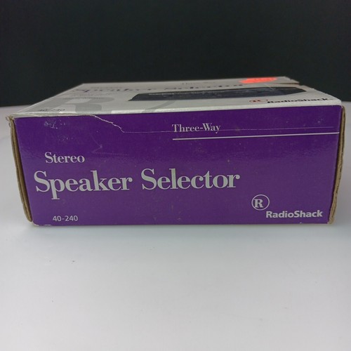 NEW Radio Shack 3-Way Stereo Speaker Selector Switch Cat. No. 40-240 Black - Picture 4 of 6