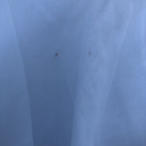 Shadowline Vintage Sexy Blue Sheer Overlay Gown Nighty Petite Flaw Spotted - Picture 2 of 5