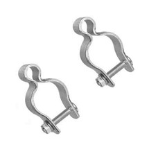 2 Pack 2-3/8inch Chain Link Fence Frame Gate Post Hinge/Galvanized Steel Zinc...