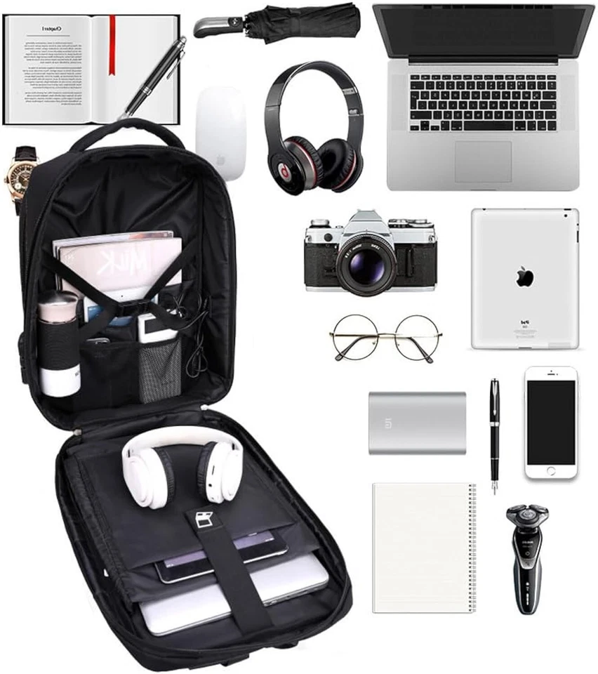 laptop rucksack 15.6" Mit AntiDiebstahl Schloss Und (Usb + Kopfhörer) Anschluß  - Bild 3 von 4