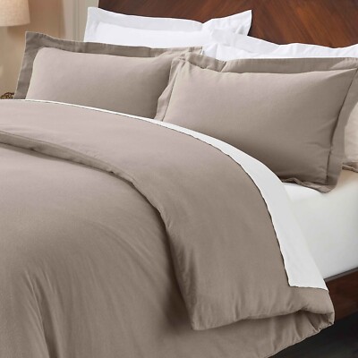 Rome Flannel Cotton Solid Fuzzy Warm Duvet Cover Set
