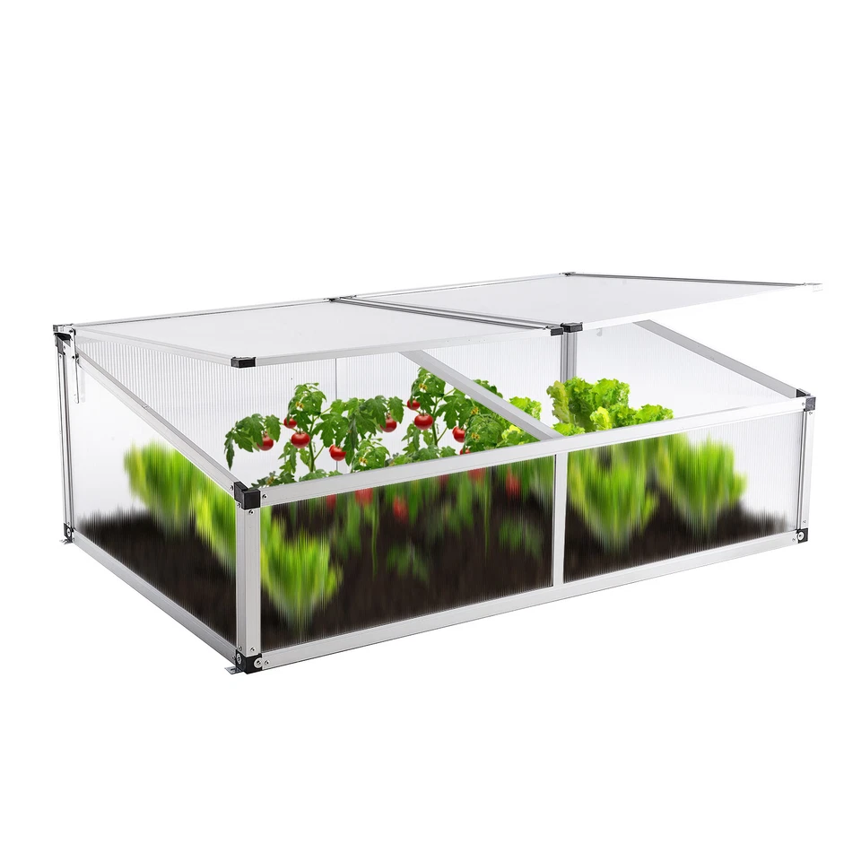 GEGADEN Mini invernadero de aluminio cama temprana invernadero, casa de tomates casa de plantas_0,91 m²
