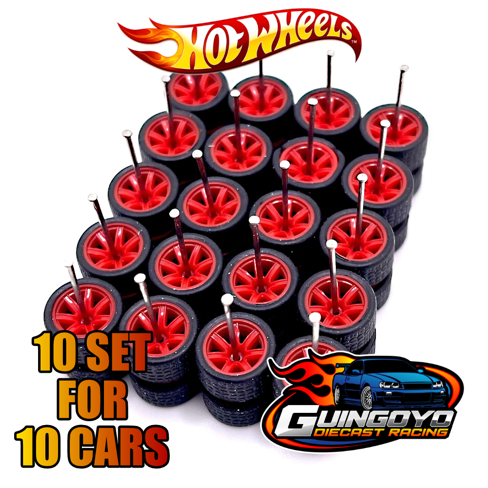 Random Car Rims Toy Cars Ylutex 1/64 Wheels Mixed/Random Real Riders Wheels Rims Tires ...