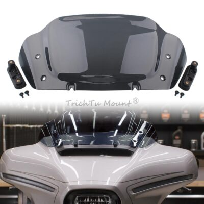 #ad 10quot; Windshield Windscreen fit for Harley CVO Street Glide FLHXSE FLHX 2024 Smoke $74.39