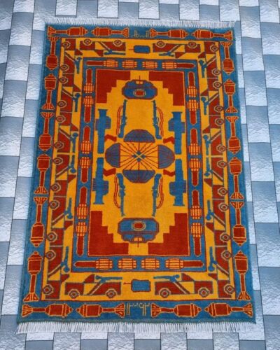 Handmade Afghan Vintage War Rug Historical War Rug Wool Area Rug Size 130x80 cm - Picture 3 of 12
