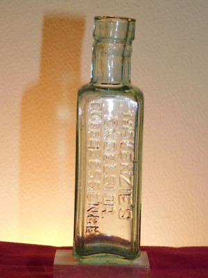 Antique McKenzie's Excelsior Coffee Essence 1oz Melbourne aqua Old Bottle 1900's