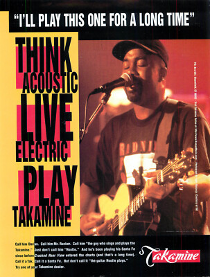 Magazine Print Ad TAKAMINE GUITARS 1997 Darius Rucker Hootie Blowfish