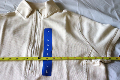 Legendary Outfitters Women's Quarter Zip Knit Dress w/ Pockets Size L Cream  NEW | eBay